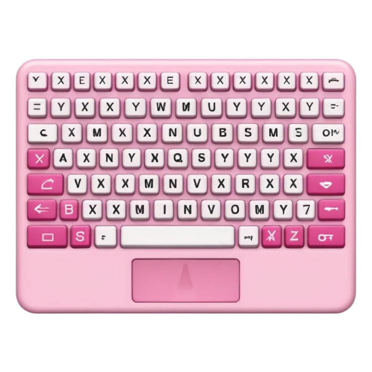 mix light pink dark pink and white girly keyboard sticker