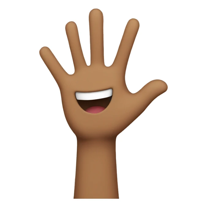 Happy Person Raising One Hand sticker