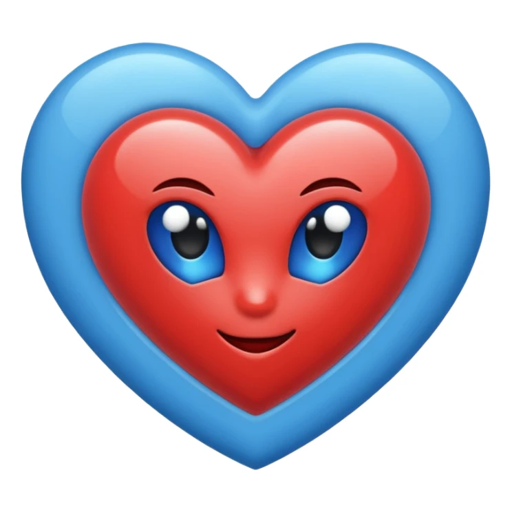 Love heart in blue sticker