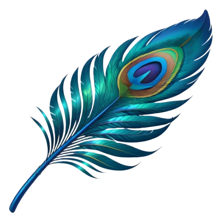 peacock feather sticker