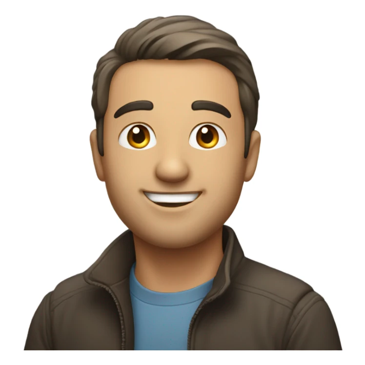 Man smiling while looking at a group of people  sticker