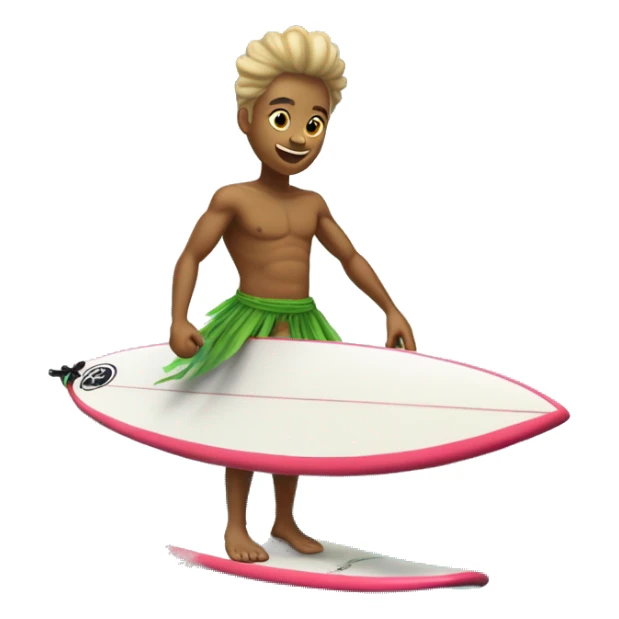 Un dînosaure sur une planche de surf avec un tutu sticker