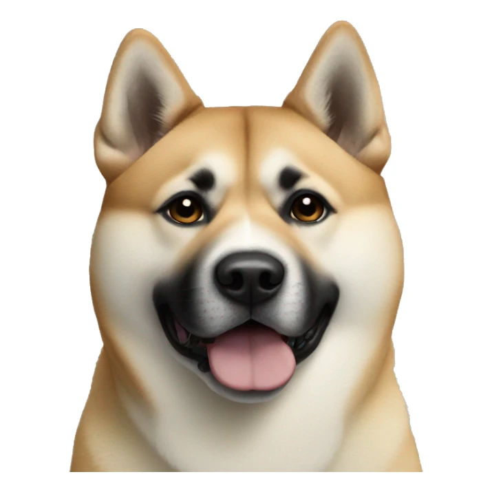 American Akita with a black spot on each cheek sticker