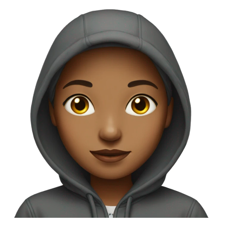 young woman, cool, in hoodie sticker