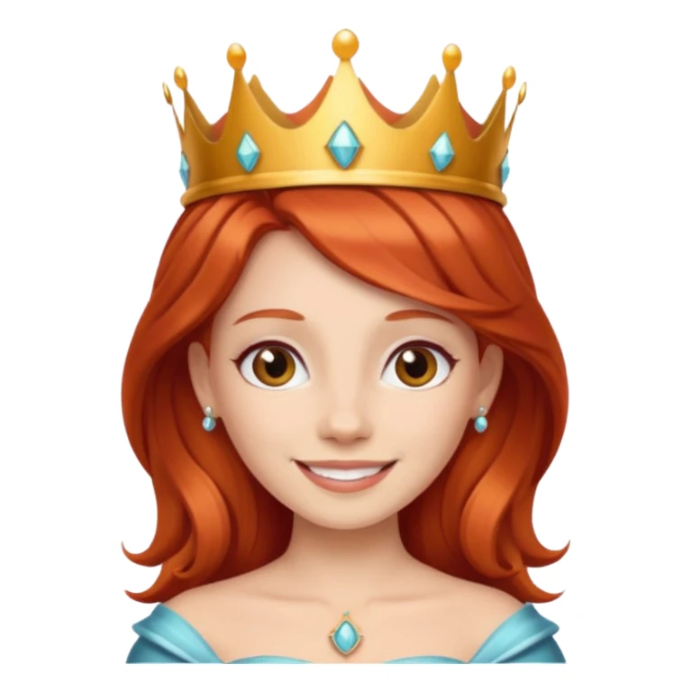 Emoji princesa ruiva sticker