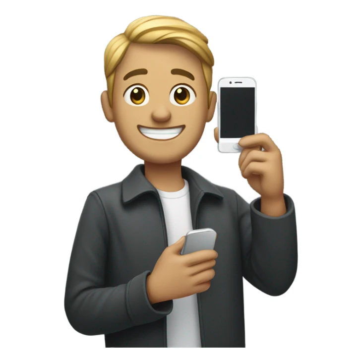 man taking a selfie in front of a grave  sticker