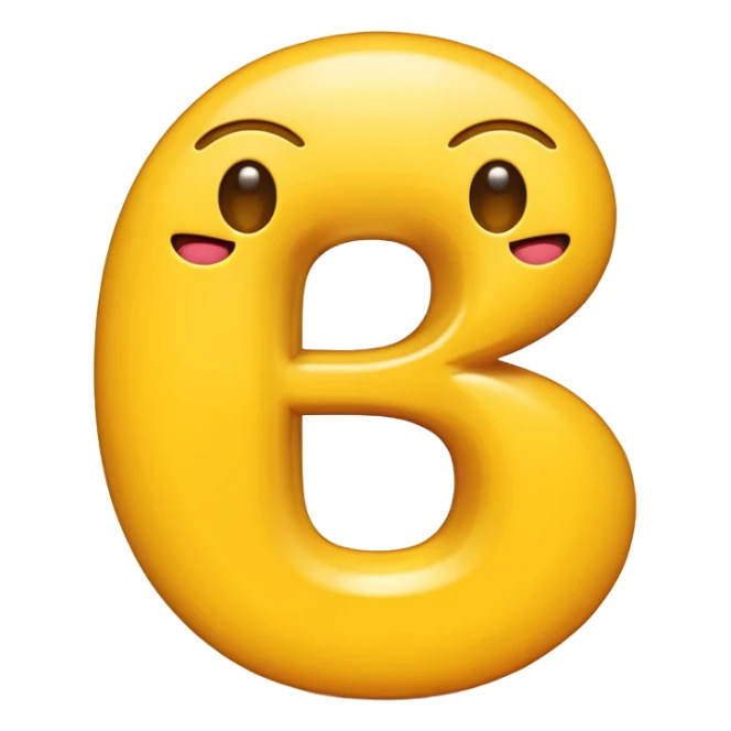 make the letter b with laughing emojis sticker