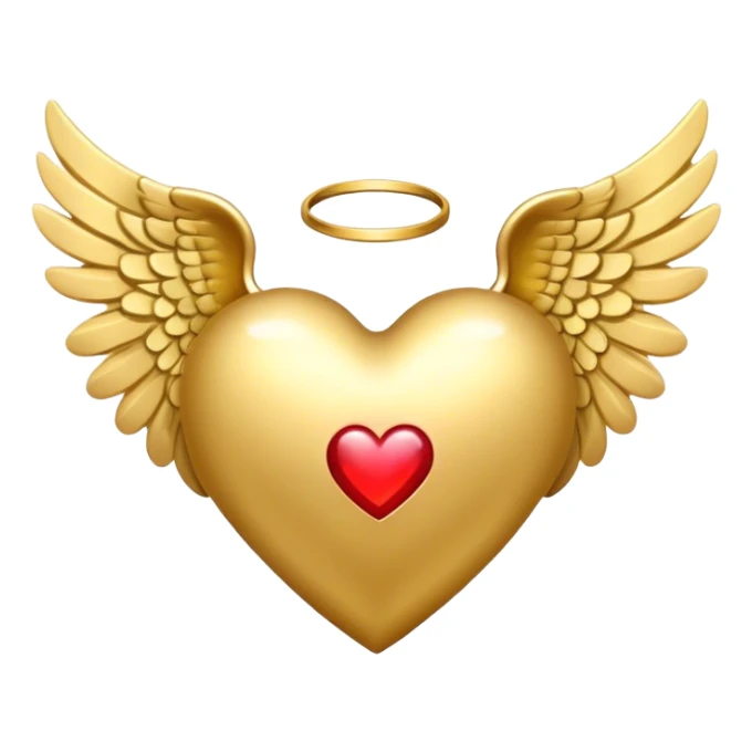 heart with angel wings sticker