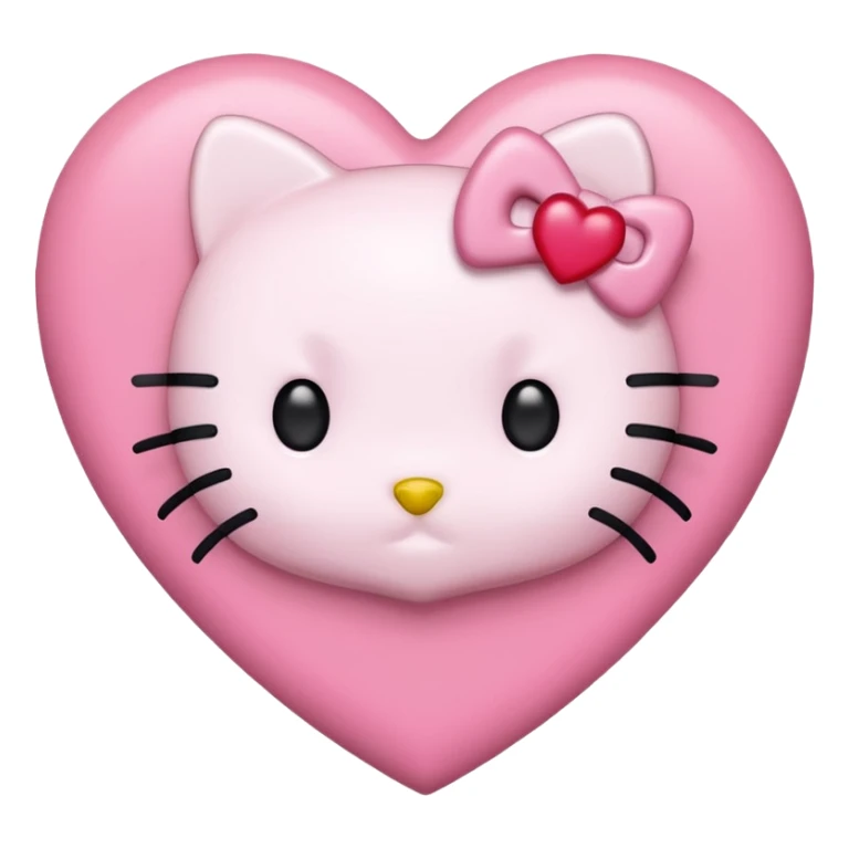 hello kitty heart`no mouth sticker