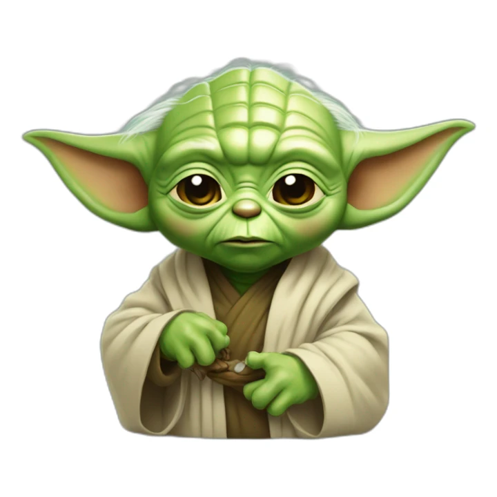 Yoda avec un bob cochonou sticker