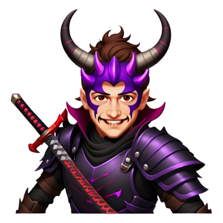 Demon-Horned Warrior sticker