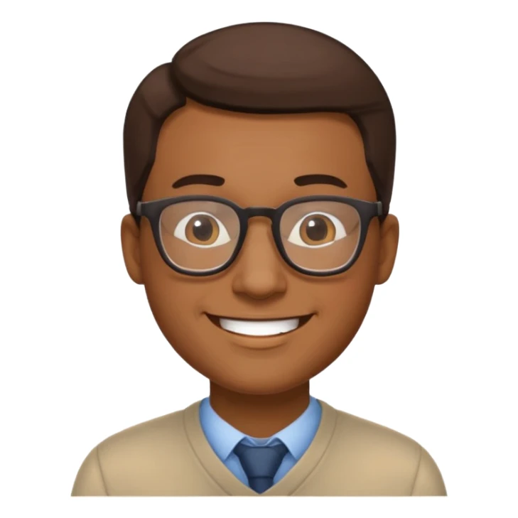 Hombre con lentes  sticker