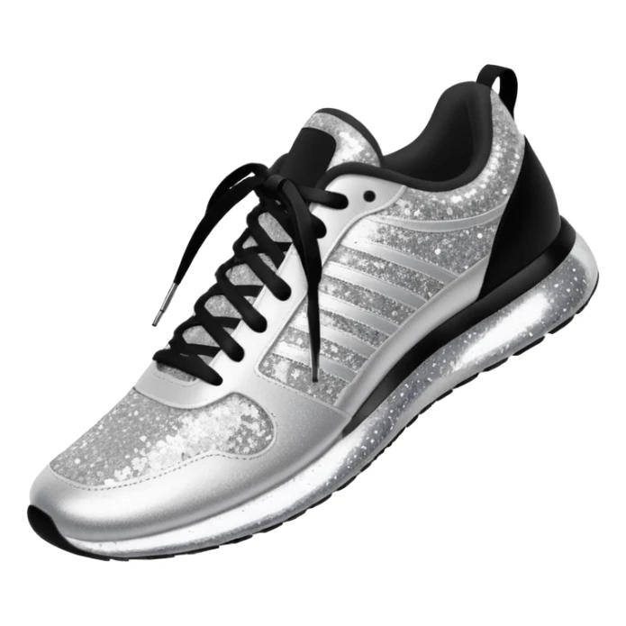 glitter running shoes no brand sticker