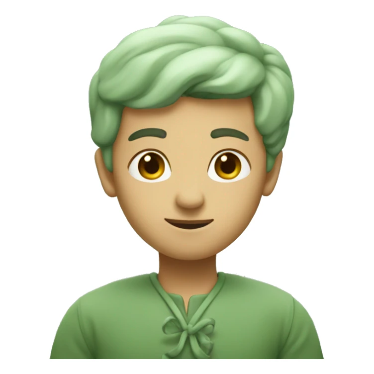 sage green heart sticker