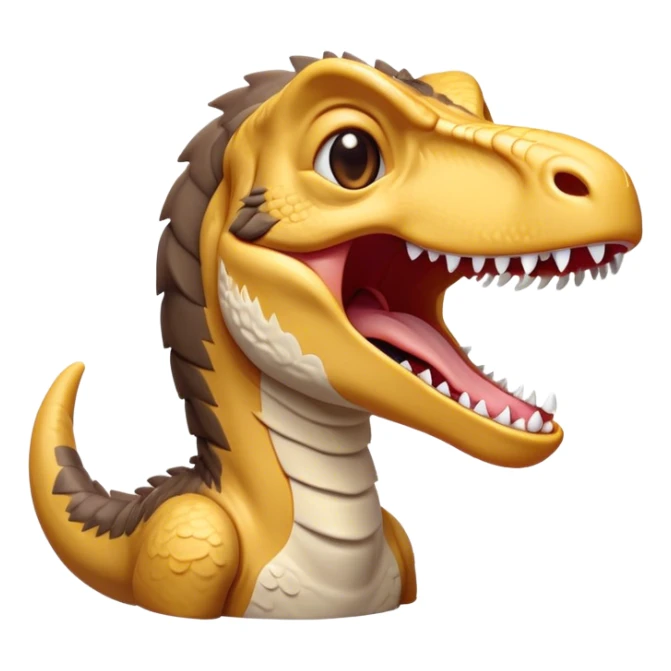 Cinematic Cute Yawning Velociraptor Portrait Emoji, Head tilted slightly with a dramatic, wide-open yawn, showcasing a lean, agile body with a relaxed snout and sleepy, half-closed eyes, Simplified yet irresistibly cute features, highly detailed, glowing with a soft, cozy prehistoric glow, high shine, relaxed yet expressive, stylized with a hint of whimsical agile ease, soft glowing outline, capturing the essence of a drowsy yet affectionate Velociraptor that appears ready to stretch and yawn its way out of the screen! sticker