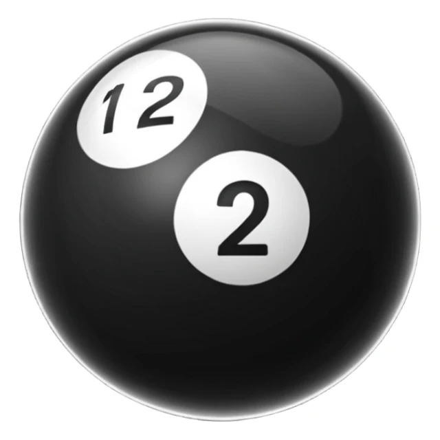 Quiero un emoji de la bola 12 del billar sticker