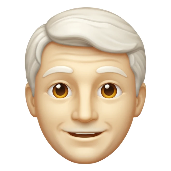 Marble style statue of man face happy sticker