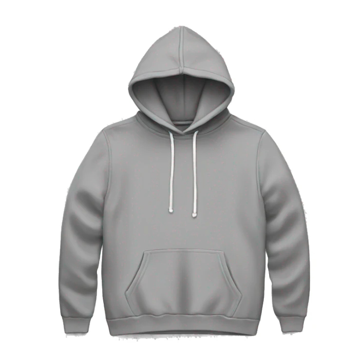 Grey color pullover hoodie no person sticker