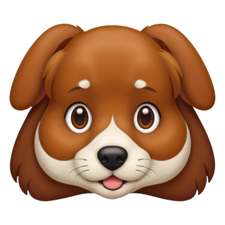 Dark red brown dog with honey brown eyes half floppy ears  sticker