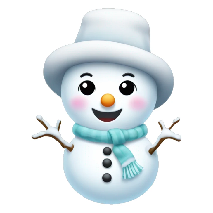 A cute girlie snowman sticker