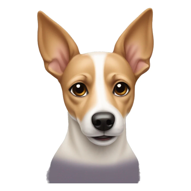 all beige Jack Russel dog with pointy ears sticker