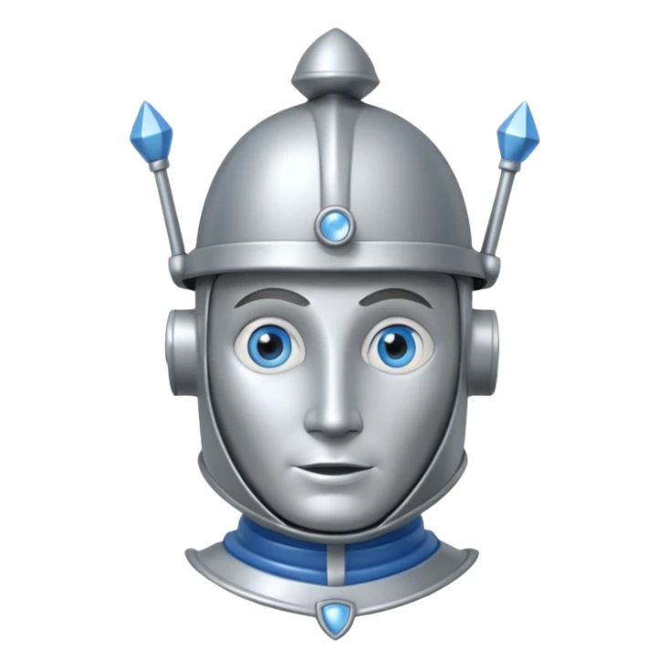 The Tin Man from the Wizard of Oz with blue eyes sticker