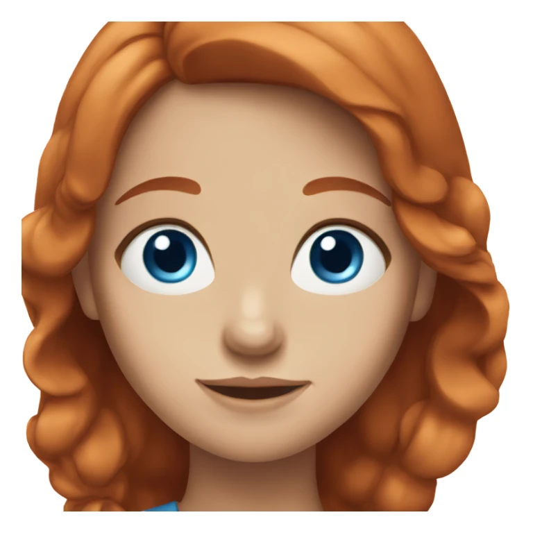 Redhead girl with blue eyes sticker