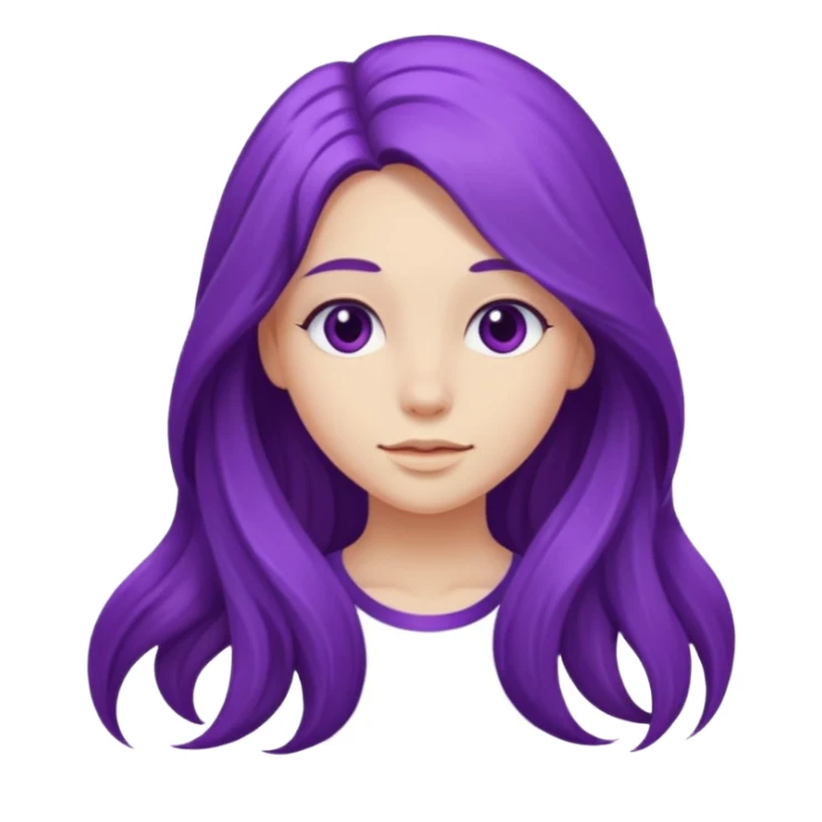 Purple girl sticker