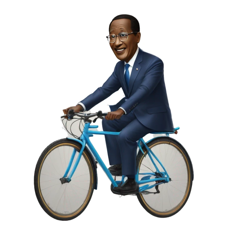 Le président tchadien Mahamat Idriss Deby sur un velo sticker