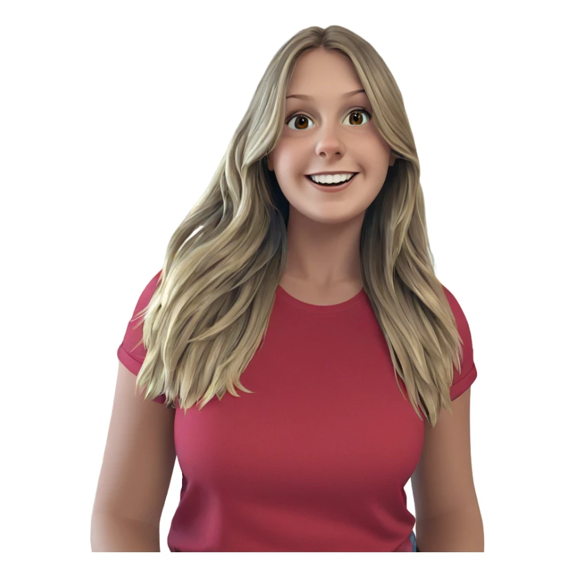 smiling girl by the window sticker