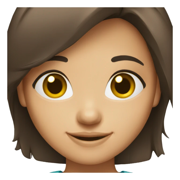 smiling brunette girl sticker