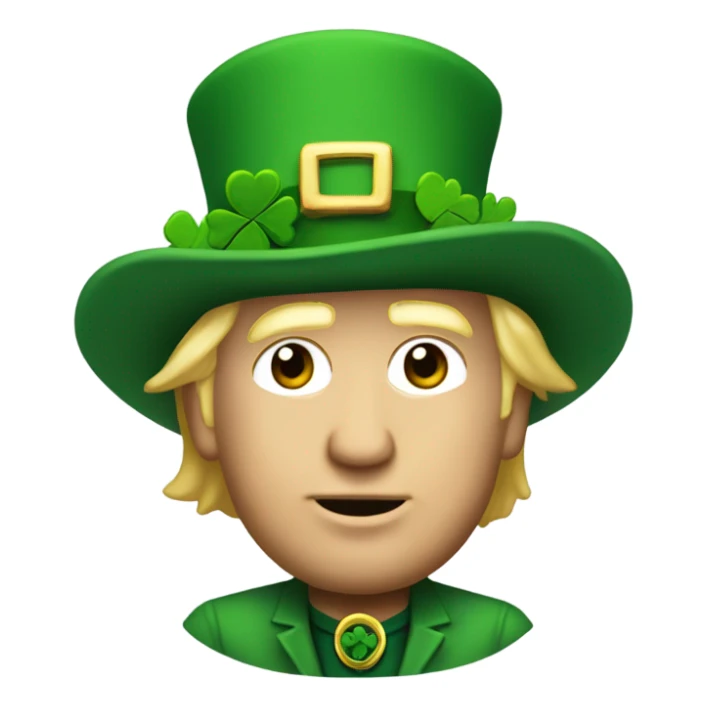 donald trump dresssed as a leprechaun sticker