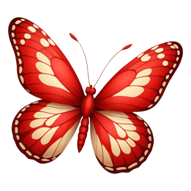 UNA MARIPOSA ROJA, PERO DEBE SER UN ROJO UN POCO CLARO. sticker