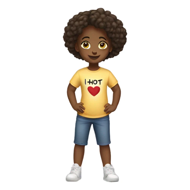 Girl wearing I love hot dads t shirt sticker