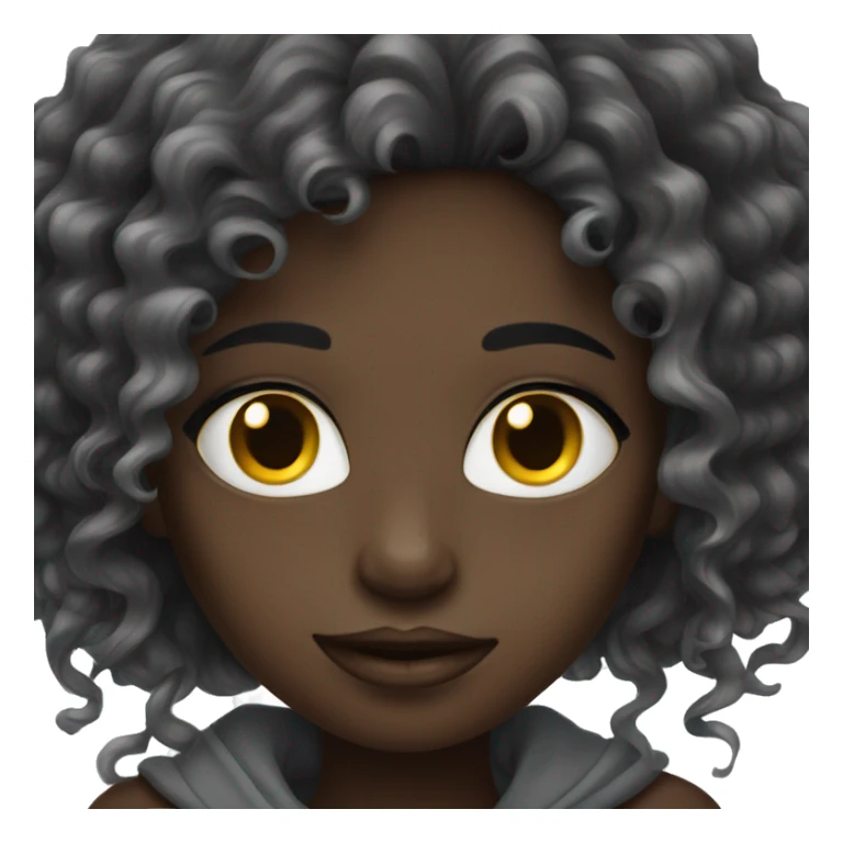 dark skinnes girl with beautiful hair sticker