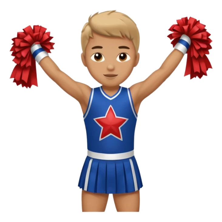 All star Cheerleader boy in  cheerleader uniform  sticker