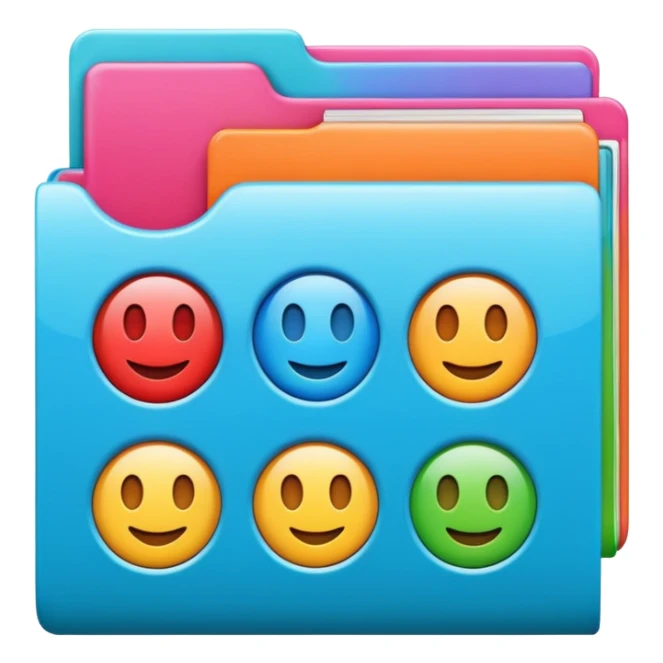 emoji of empty open colored magazine sticker
