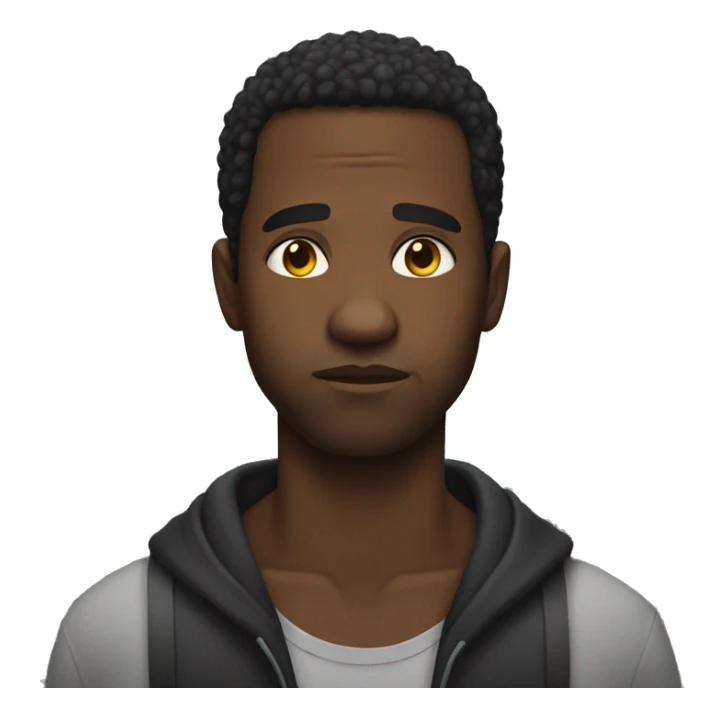 a super sad black male sticker