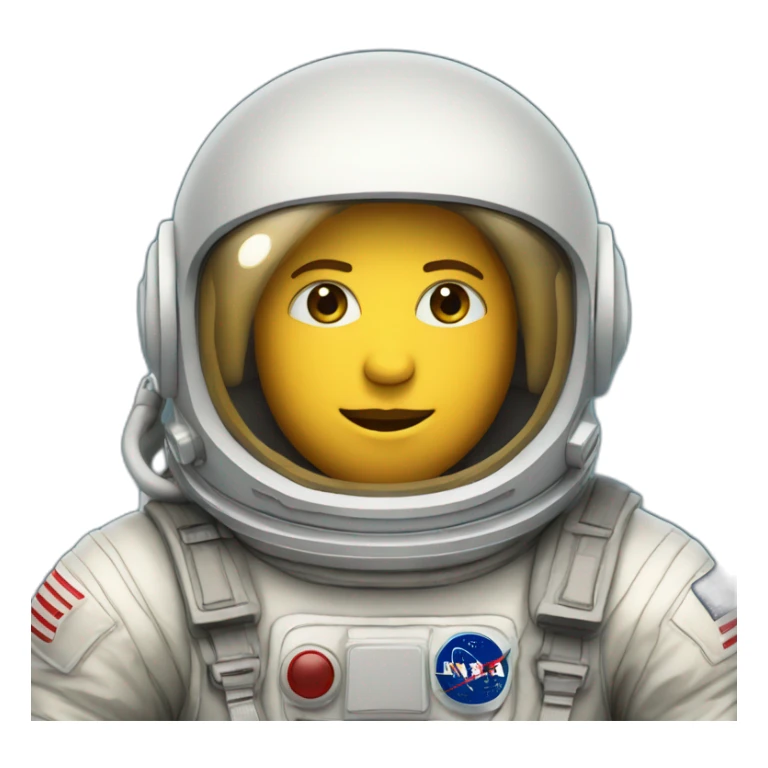Astronaut avec casque sous le bras cheveux blond sticker