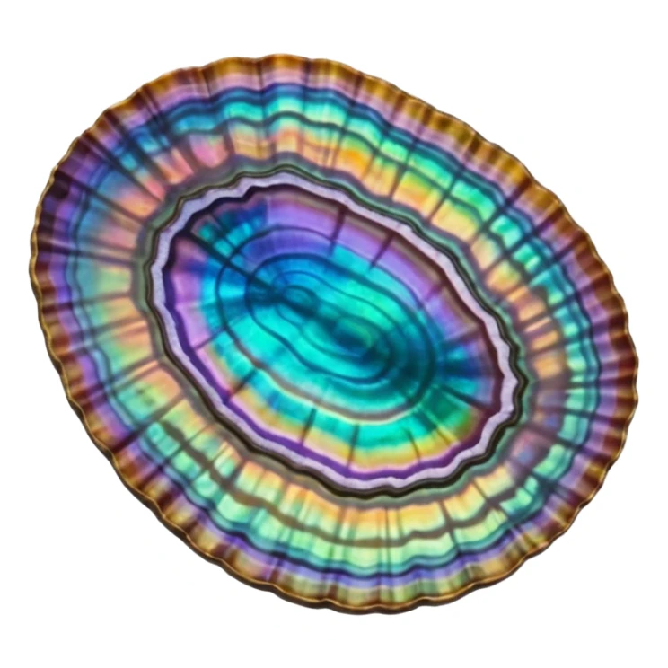 top view of colorful abalone sticker