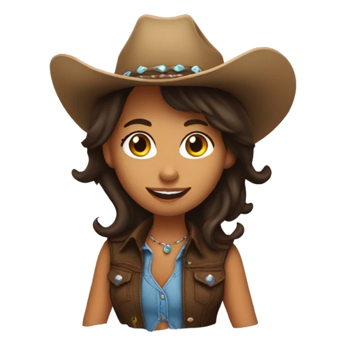 line dancing brunette cowgirl sticker