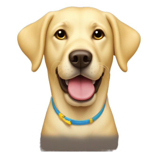 yellow lab with toy in his mouth  sticker