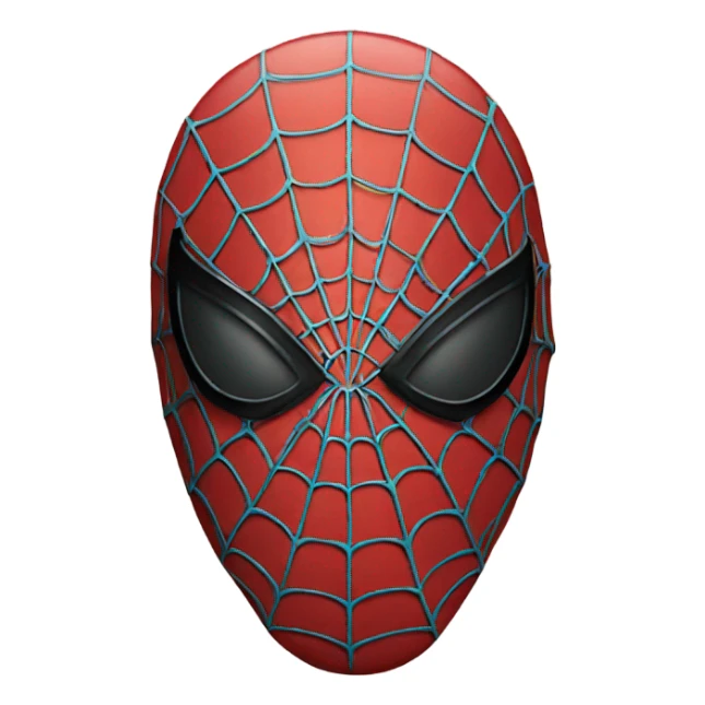 Face shot of spidermans mask sticker