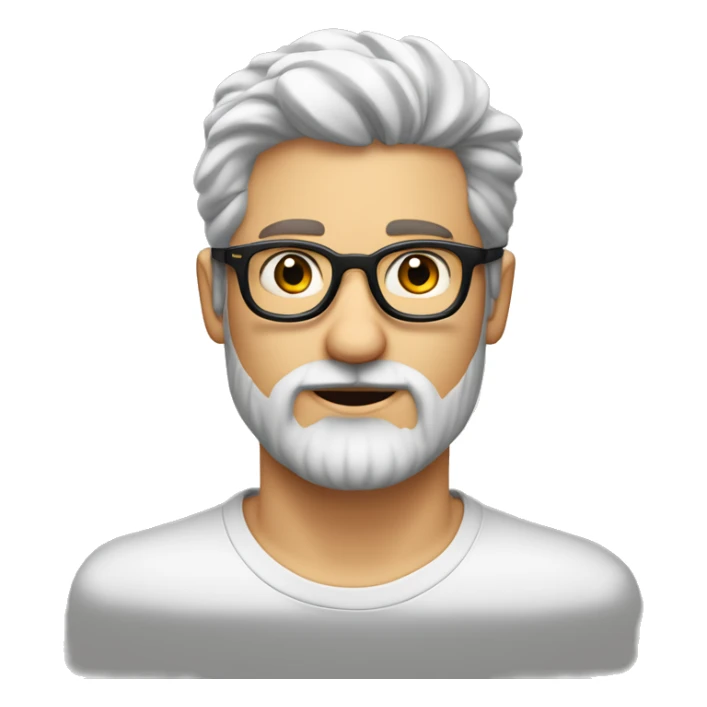 homem branco gordo rosto arredondado oculos e barba sticker