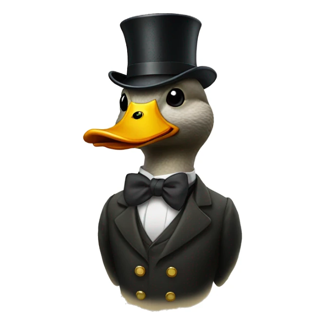duck wearing a monocle, a famous linguist sticker
