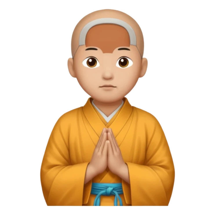 Chinese monk praying  sticker