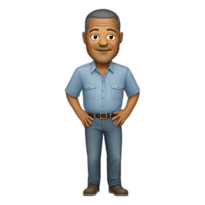 laurence-fishburne cartoon wearing shirt sticker