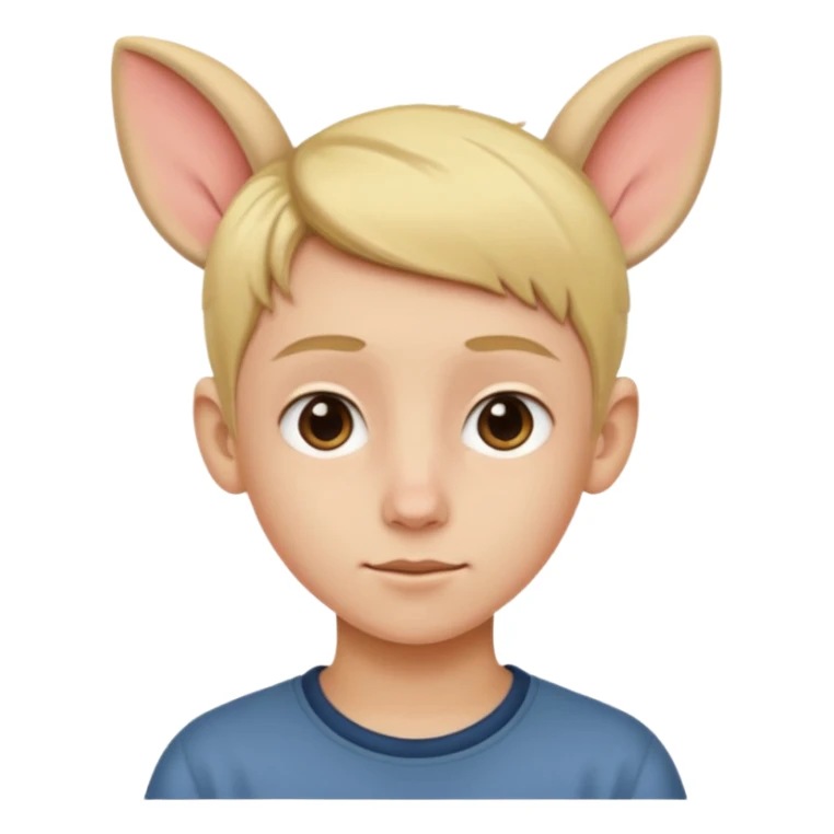 short blond haired teenager with big ears sticker