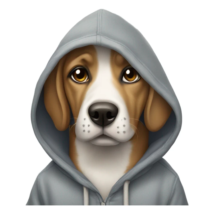 Do dog wearing hoodie sticker