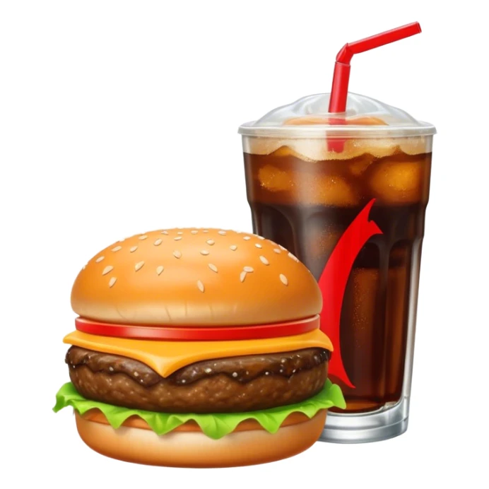 a mcdonald’s burger and coke  sticker
